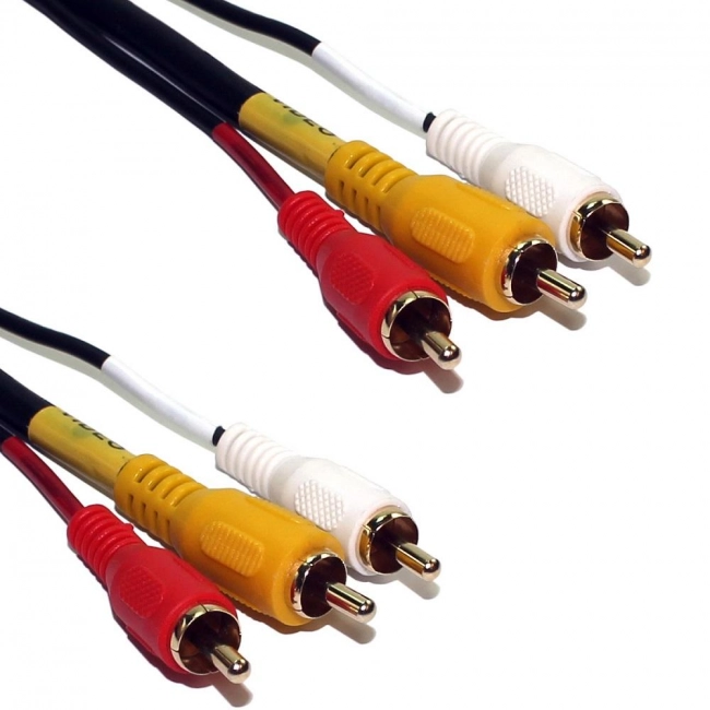 Cabo 3 RCA + 3 RCA (Coaxial)