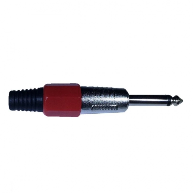 Plug P10 Mono Metal Vermelho