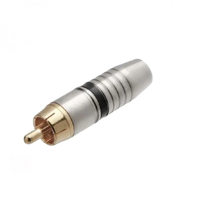 Plug RCA 6mm Cinza